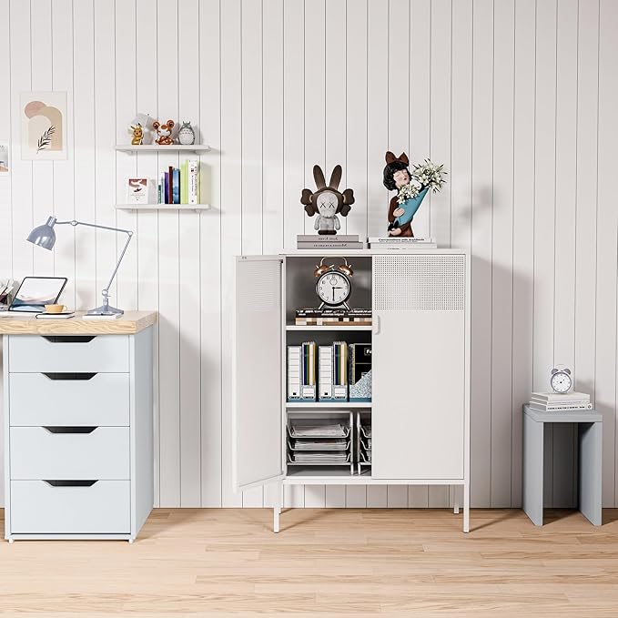 Washsemba 2 Mesh Door Metal Storage Cabinet