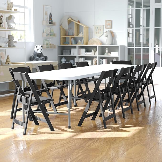 Flash Furniture Hercules Kids Black Resin Folding Chair