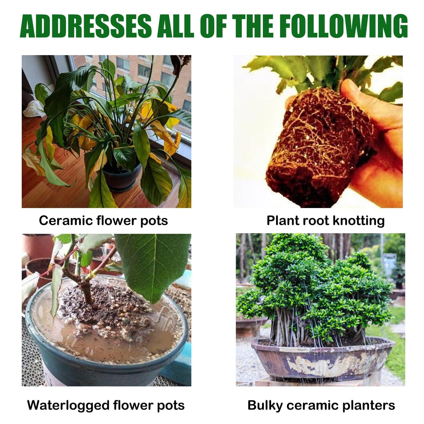 onaner 4/5/6/7 Inch Plastic Plant Pots for Plants with Drainage Holes,8 Pack Nursery Pots and Transplanting Tool Set Including Loosening Fork,Transplanting Trowel,Dibber for Indoor Outdoor Gardening