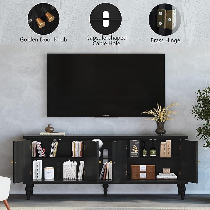 3More 67" Mid Century Modern TV Stand