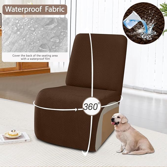 ALIECOM 100% Waterproof Recliner Sectional Couch Covers L Shape Stretch Corner