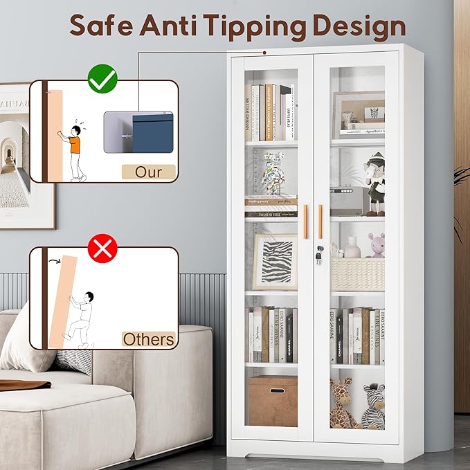 UNICOLY Lockable Display Cabinet