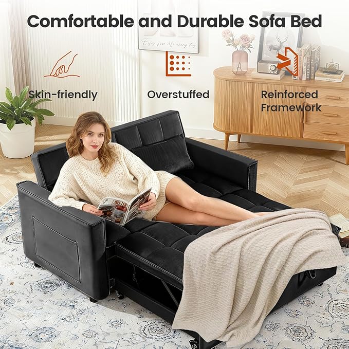 3 in 1 Sofa Bed, Loveseat Sleeper Sofa Bed