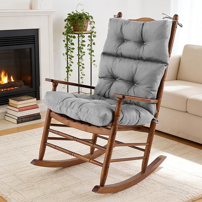 Rocking Chair Cushion, Waterproof and Fade-Resistant Adirondack Rocker Cushions