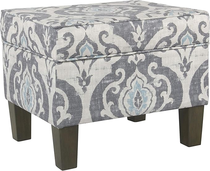 Homepop Home Decor |K7646-A750 | Upholstered Modern Rectangular Storage Ottoman