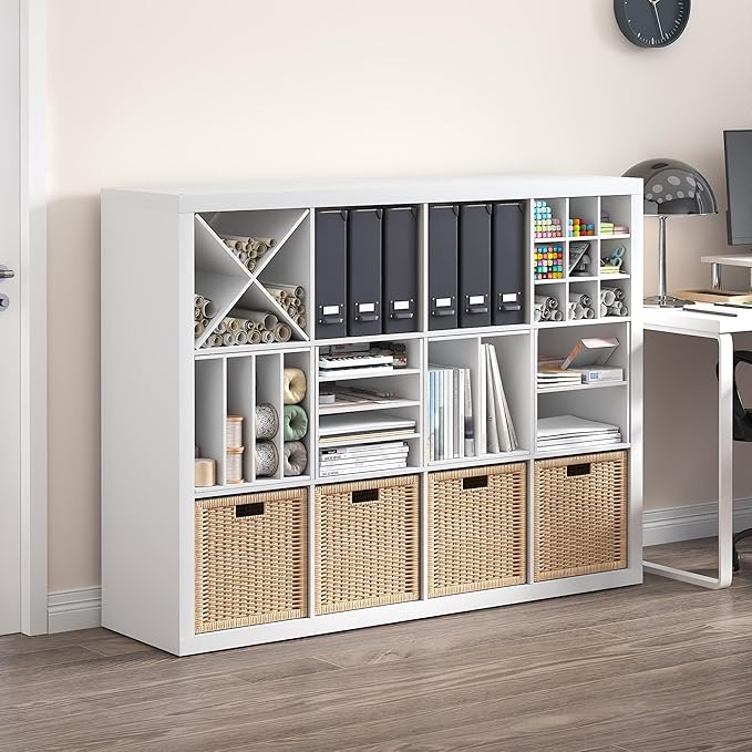 Furinno Cubicle Cube Insert, H-Shelf Cube Organizer, 2-Tier Shelf Accessory
