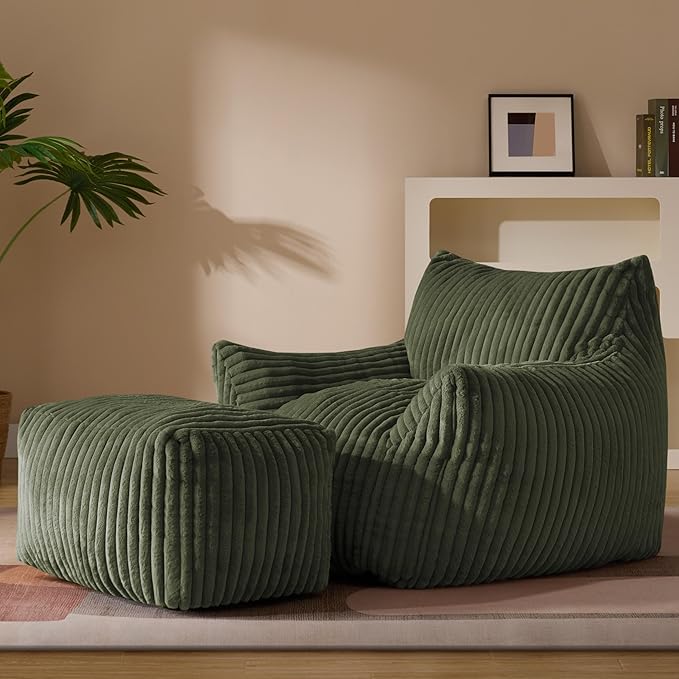 Gericco Oversized Bean Bag Chaise Lounge Chair Indoor