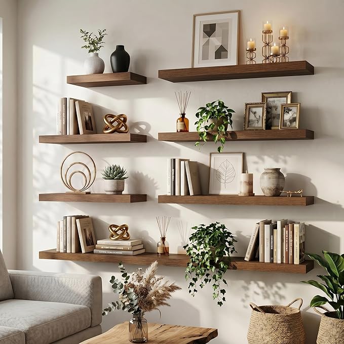 FLYJOE Floating Shelves for Wall, 48 Inch Floating Shelves Set of 1, Kitchen