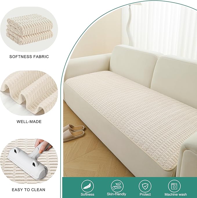 Foxdecor Couch Cover Sofa Cover Washable, Dog Bed Cover Couch Covers