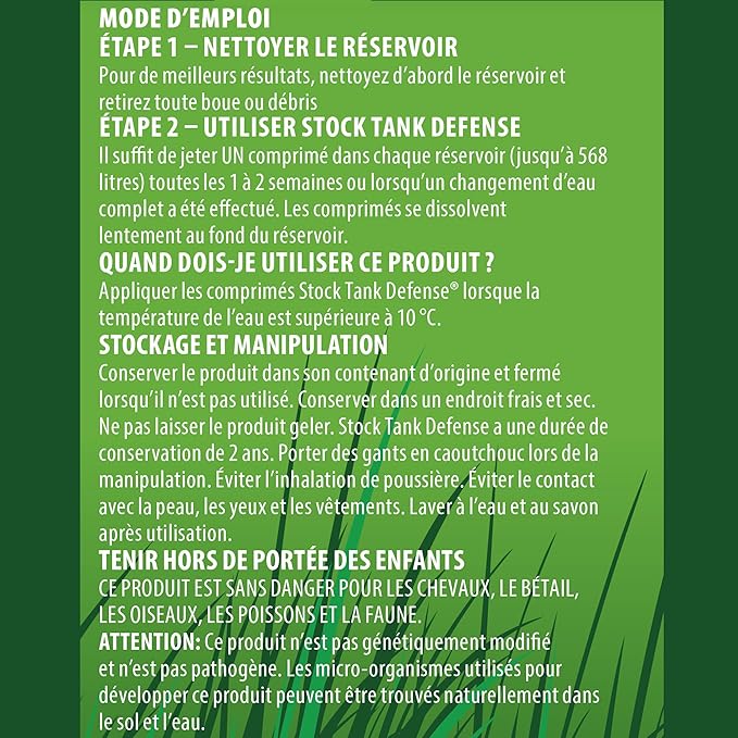 Airmax Stock Tank Defense, Livestock Water Trough Cleaner, Clean Drinking Tanks for Horse, Cattle, Goat & Chicken, Safe & Easy-to-Use Cleaning Tablet Treatment for Farming & Agricultural Use, 24 Tabs
