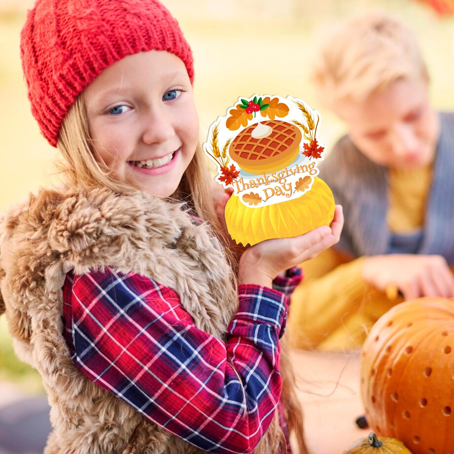 9Pcs Thanksgiving Honeycomb Centerpiece Party Decor | Thanksgiving Table Decorations |Thanksgiving Party Decorations| Thanksgiving Centerpieces for Tables |Give Thanks Banner Pumpkin Truck Sunflowers