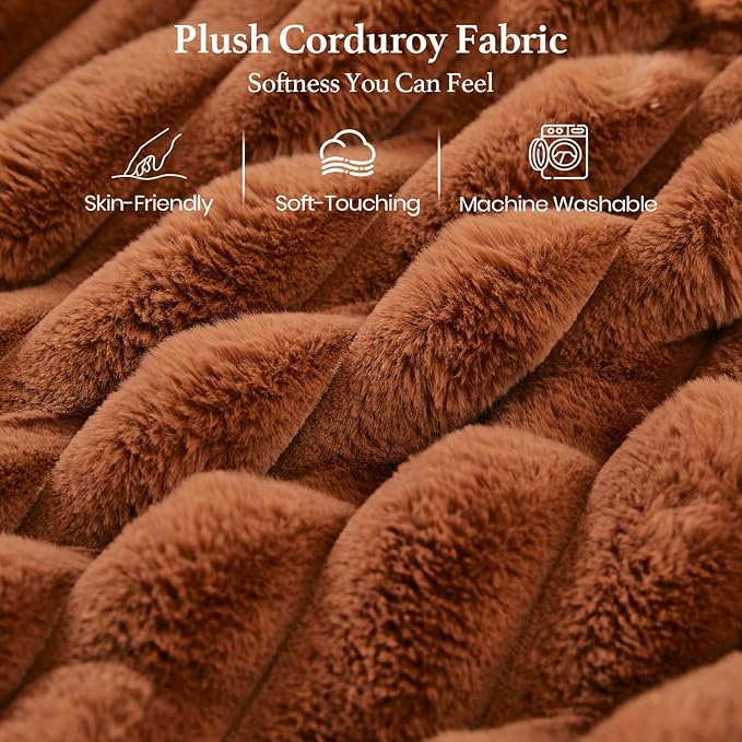 Belffin Corduroy Fabric Ottoman