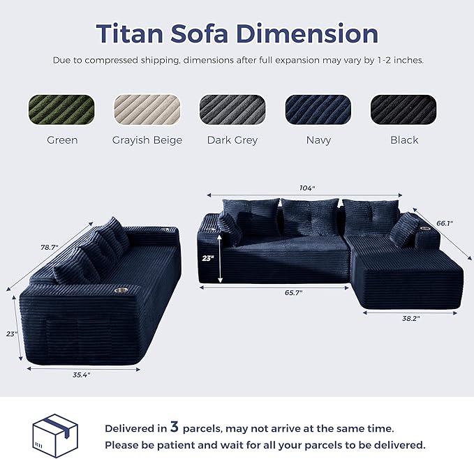 MAXYOYO Modular Sectional Couch