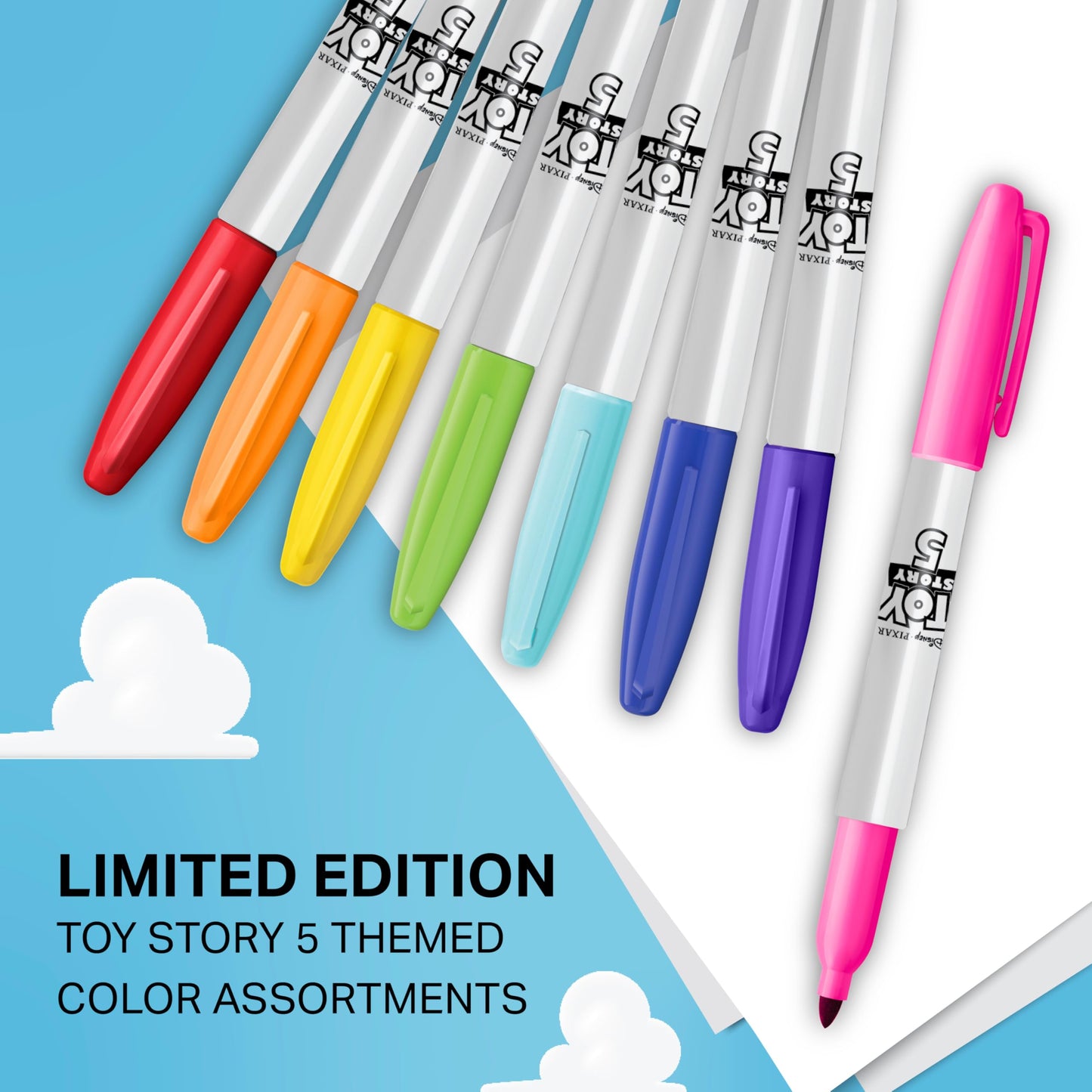 Sharpie Permanent Markers, Toy Story 5 Packaging, Assorted, Fine Point, 24 Count