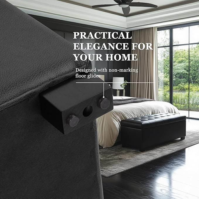 HomePop Large Tufted Storage Bench