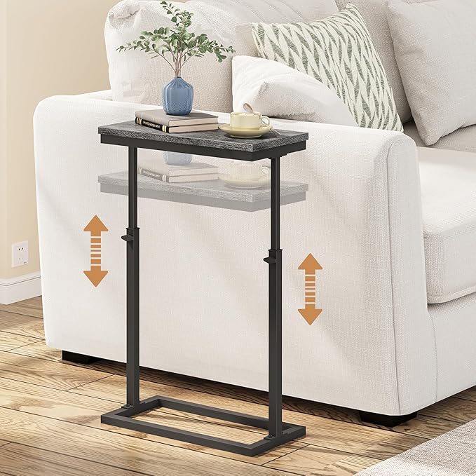 TUTOTAK End Table, Side Table, Tall Couch Table, Sofa Table, Living Room