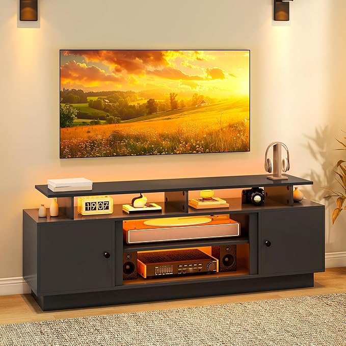 YITAHOME Modern TV Stand for 80 inch TVs, Entertainment Center