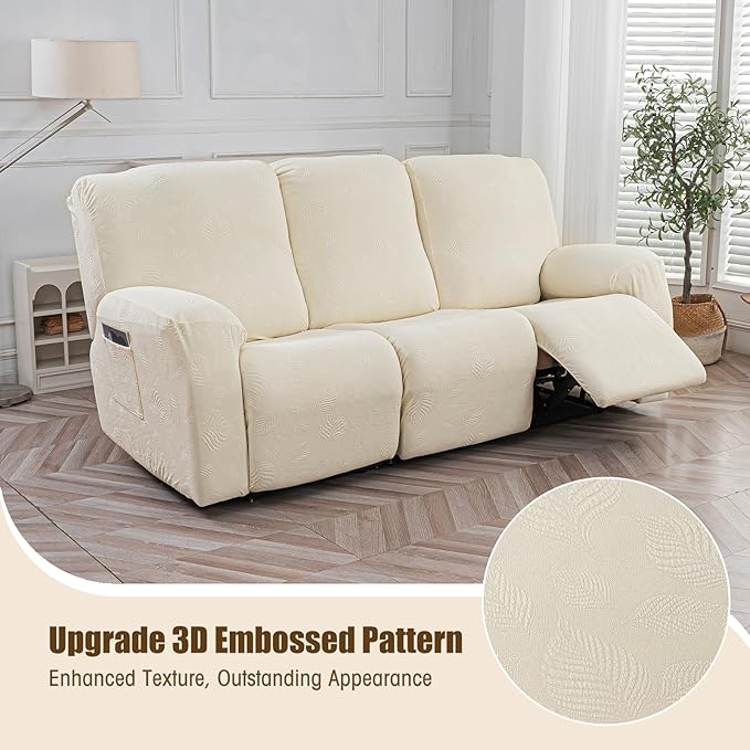 Gennia Recliner Sofa Covers 5 Pieces, Waterproof Sectional Couch Cover Stretch