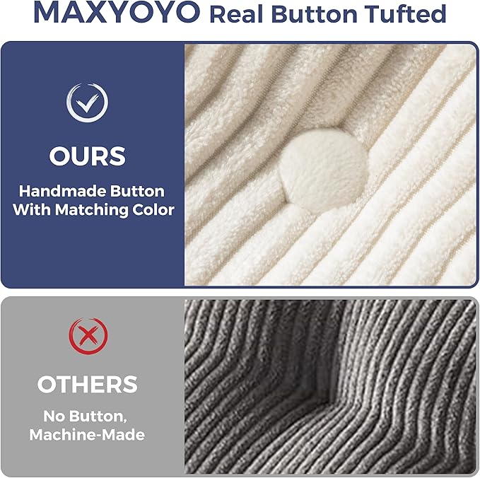 MAXYOYO Folding Sofa Bed, L-Shaped Convertible Sofa Foldable Sleeper Couch