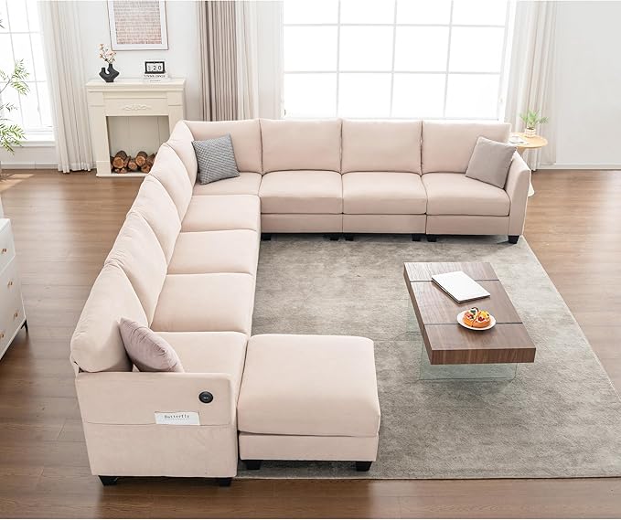 150.4" Large Sectional Couches for Living Room, 8 Seater L Shaped Modular