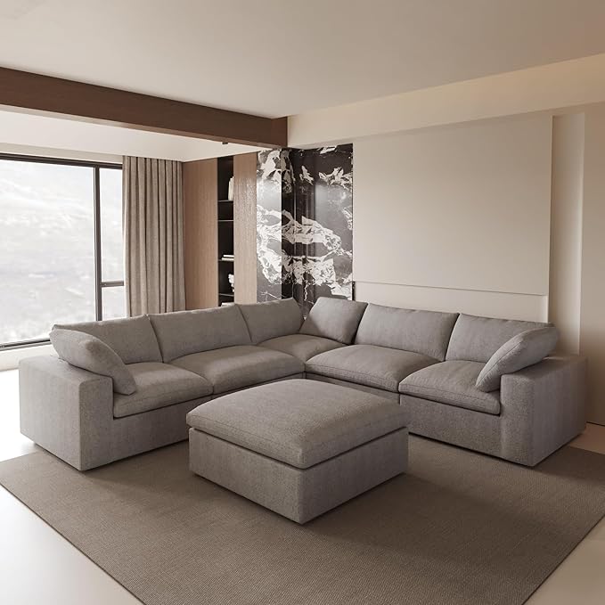 Cloud Modular Sectional Sofa Couch, Oversized Couch 6 Seater