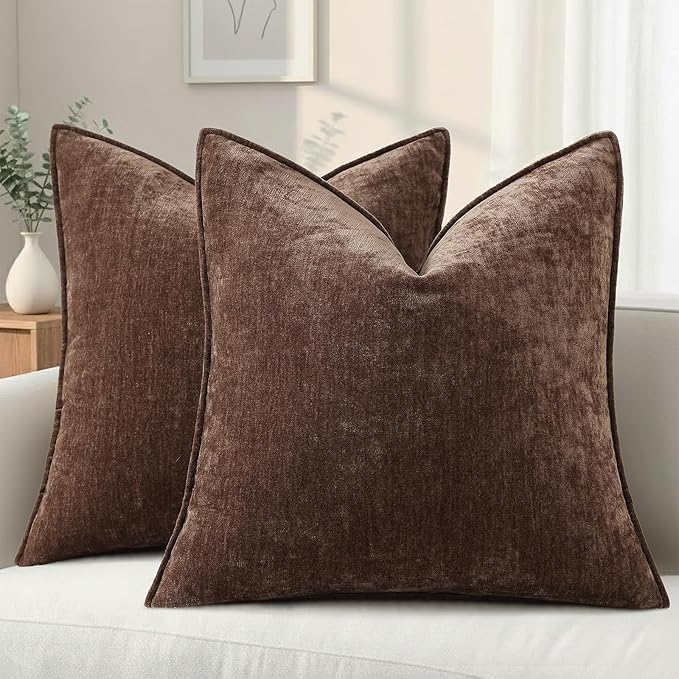 decorUhome Summer Couch Euro Sham Throw Pillow Covers 24x24 Set of 2,