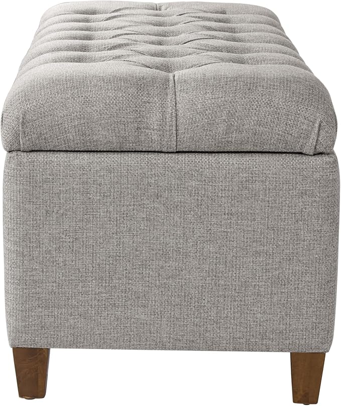 Homepop Home Decor Tufted Ainsley Button Storage Ottoman Bench
