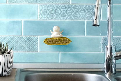 PELEG DESIGN Yogi Sponge Holder, Cute Plastic Sponge Holder