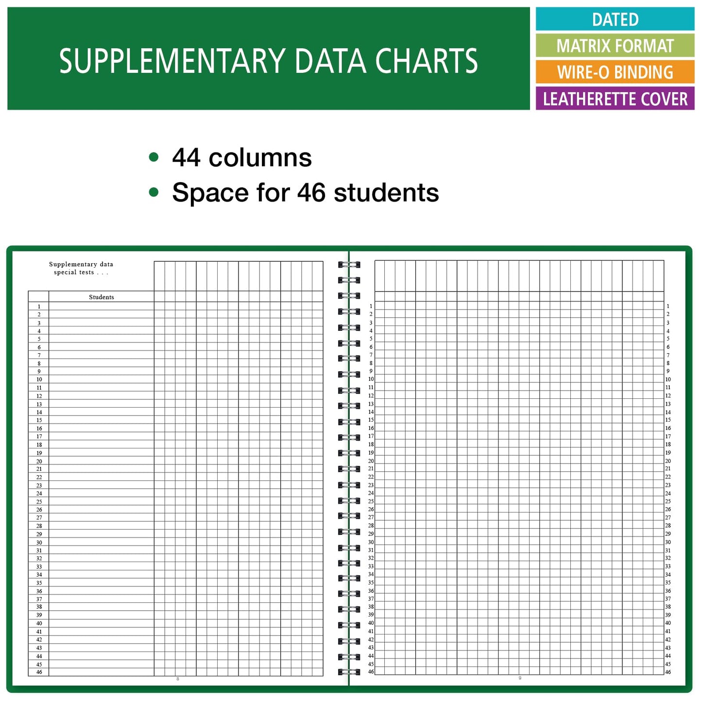 Elan Publishing Company Dated Teacher Lesson Plan 7 Period: Days Horizontally Across The Top Dated for 2026-2027 Academic Year (Green)