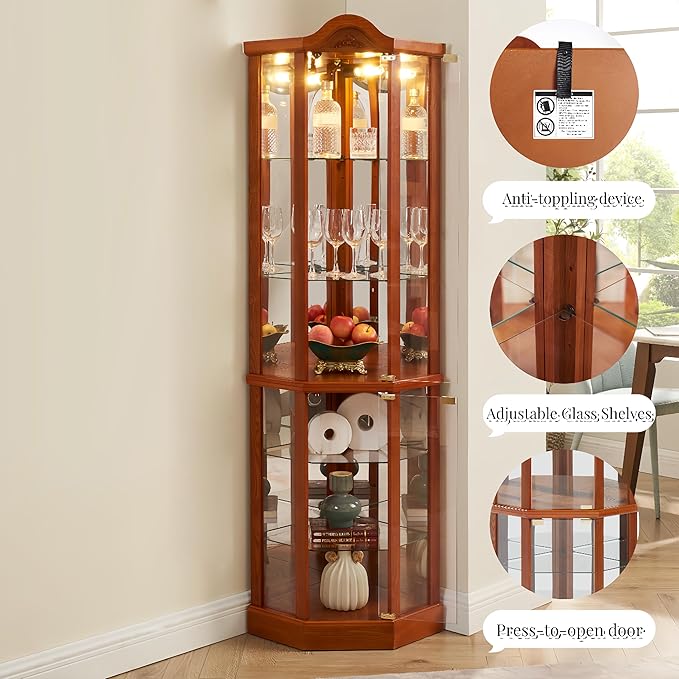 Glass Corner Display Cabinet