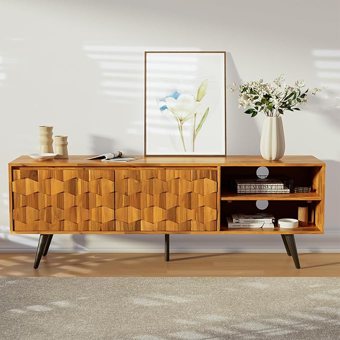 Bme Georgina Solid Wood, 10 Minutes Assembly Entertainment Center