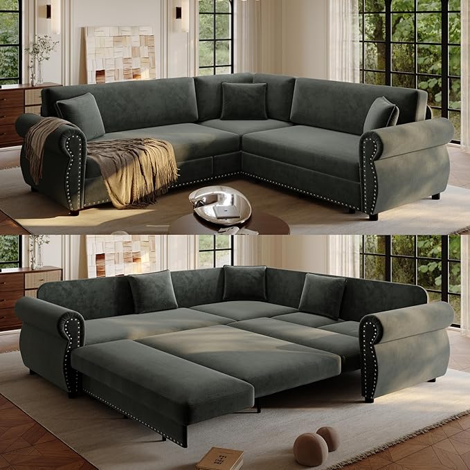88.2" Sectional Sleeper Sofa