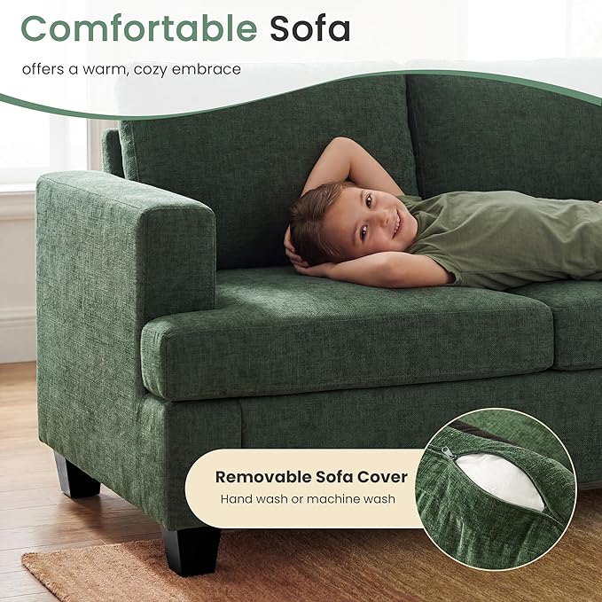 YOUDENOVA 2 Piece Set Comfy Sofa Couch, 3-Seater Sofa * 2