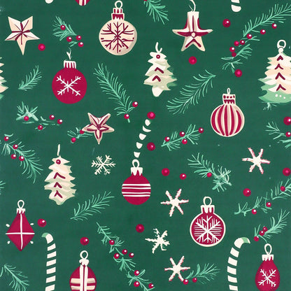 Peel and Stick Wallpaper Christmas Trees, Ornaments & Candy Canes Contact Paper Holiday Removable Self Adhesive Vinyl Christmas Decor Wall Paper for Living Room Kitchen Bedroom 17" x 196.8"
