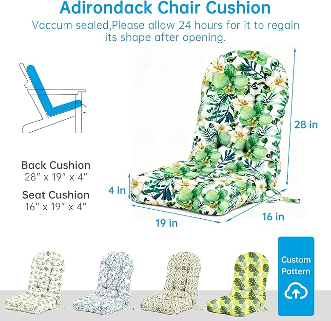 Custom Printing Rocking Chair Cushions Set