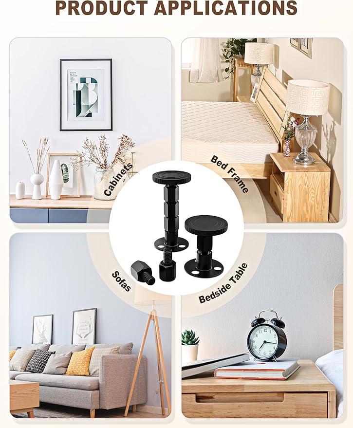 2PCS Adjustable Threaded Bed Frame Anti-Shake Tool, Upgraded Headboard stoppers