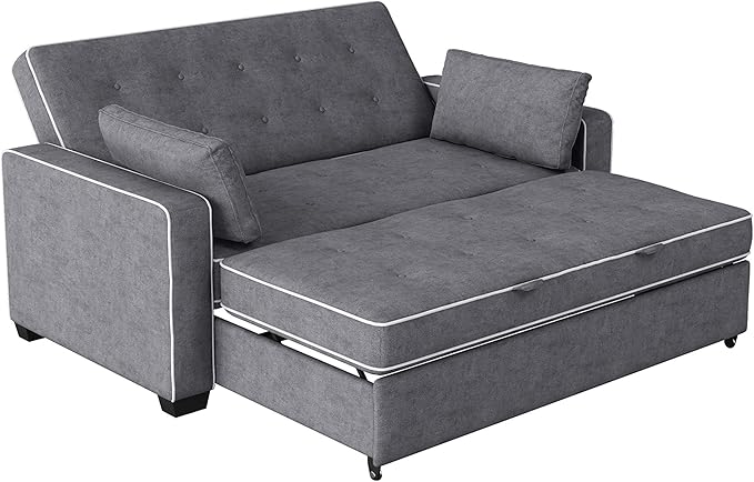 Serta Ainsley 72.6" Convertible Sleeper Sofa, Queen Size, Dreamcoil Comfort