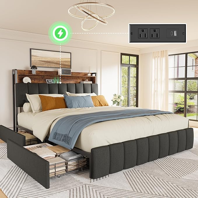 PRAISUN Bed Frame Queen Size