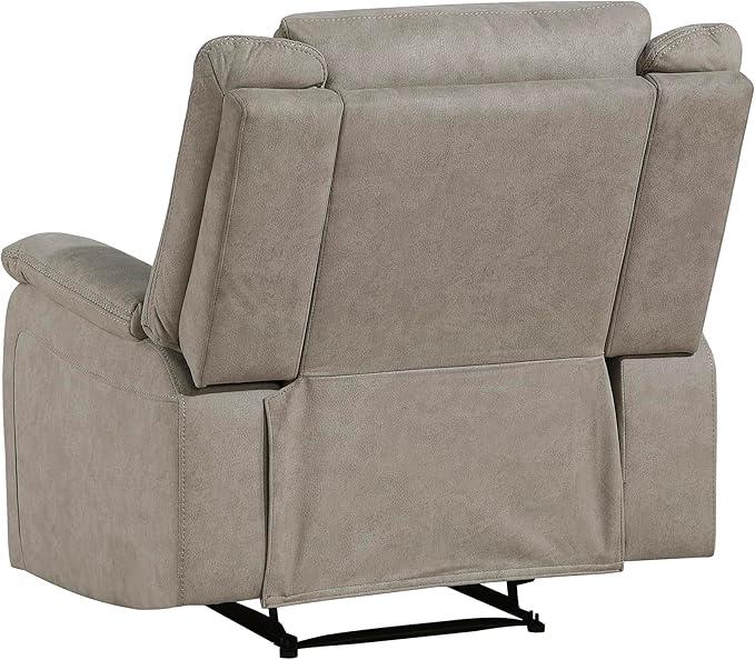 Lexicon Manual Recliner Chair, Polished Microfiber Reclining Sofa Chair