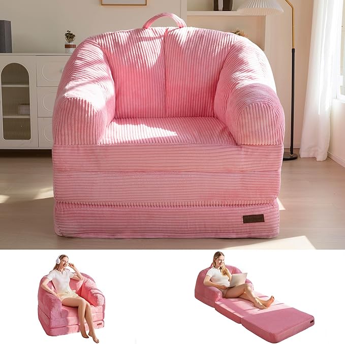 MAXYOYO Folding Sofa Bed with Backrest, Boneless Fold Out Couch Bed with Handle