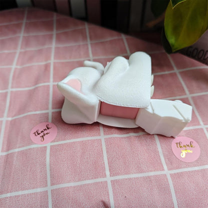Elephant Stamp Roll Dispenser - Postage Stamp Holder for Roll of 100 Stamps, Stamps NOT Included, 1.18" Core, White, C02