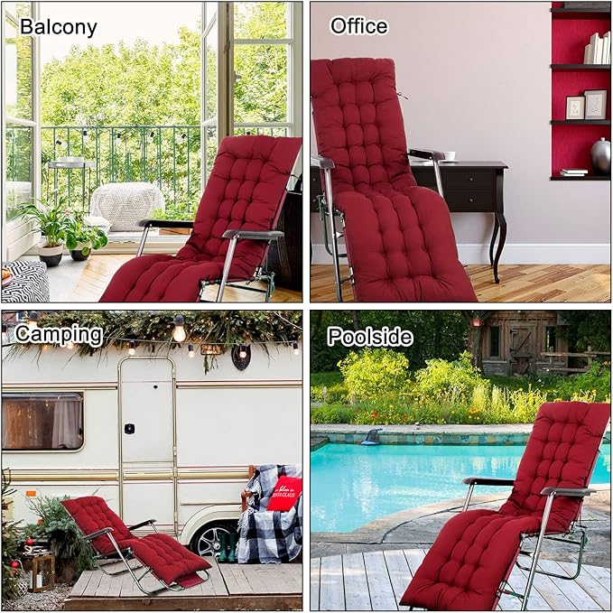 Bucherry 67 x 19 Inch Chaise Lounge Cushions Soft Lounge Chair Cushion Gravity