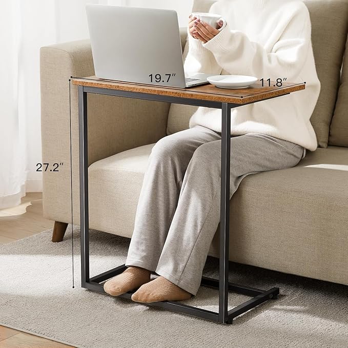 Pipishell C Shaped End Table Set of 2, Side Table