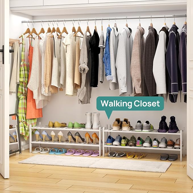 viewcare Long Shoe Rack for Entryway, Shoe Organizer for Hallway Closet