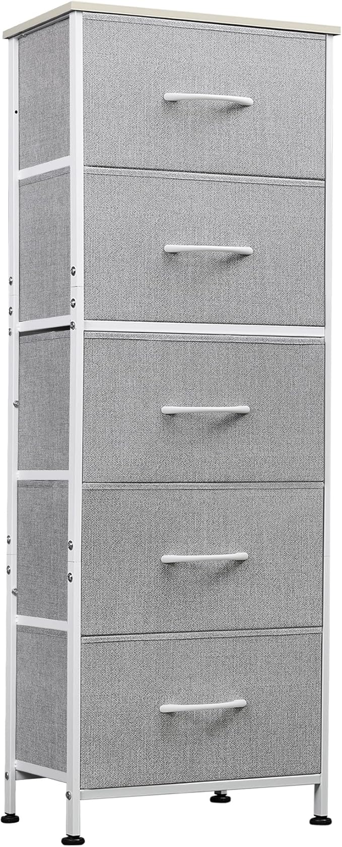 WLIVE Fabric Dresser, 5-Drawer Tall Dressers