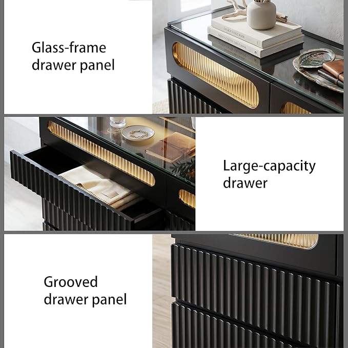 senlin Fluted 8 Drawer Dresser,
