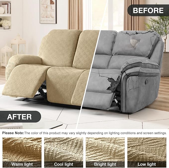 Timeles Recliner Covers for 3 Seater Reclining Couch Covers Sofa Slipcover