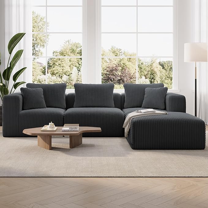 Novilla 106" Modular Sectional Sofa, Modern Cloud Sectional Couch