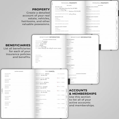 Clever Fox End of Life Planner – Final Arrangements Organizer for Beneficiary, Will Preparation, Last Wishes & Funeral Planning, A5 (Black)