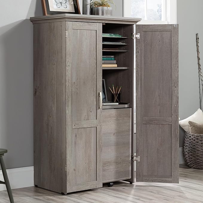 Sauder Miscellaneous Storage Craft & Sewing Armoire, L: 35.112" x W: 21.81" x